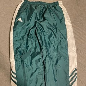Adidas Green Nylon Sweatpants